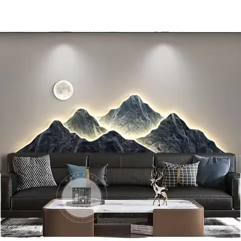 100*35CM Light Luxury Still Life Crystal Porcelain Modern Glass Canvas Wall Paintings with Led Home Decor Living Room