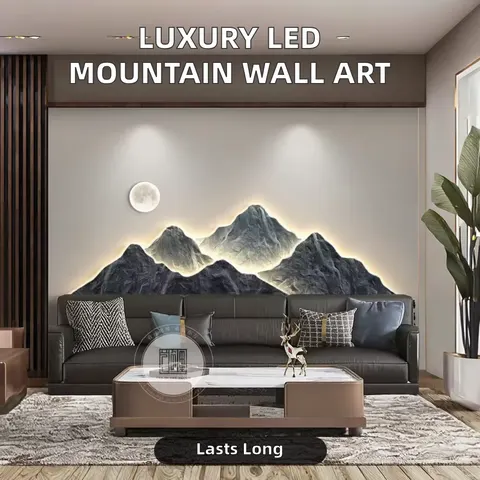 100*35CM Light Luxury Still Life Crystal Porcelain Modern Glass Canvas Wall Paintings with Led Home Decor Living Room
