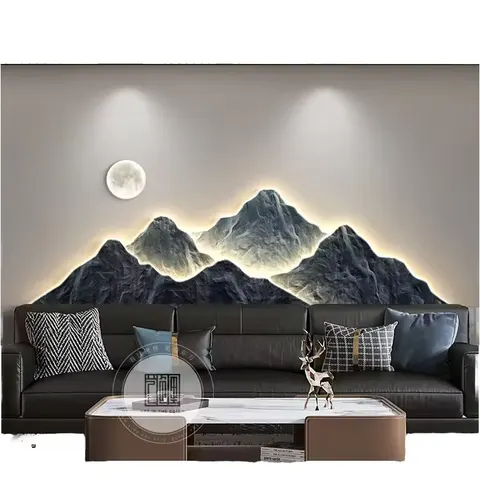 100*35CM Light Luxury Still Life Crystal Porcelain Modern Glass Canvas Wall Paintings with Led Home Decor Living Room