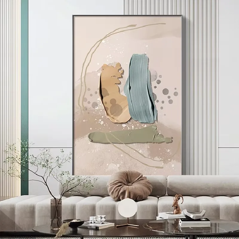 抽象 单幅 装饰画 现代简约 客厅背景墙挂画 手绘油画