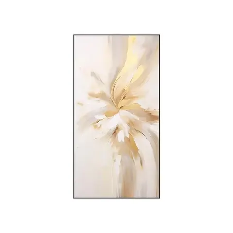 100% Handmade Modern Gold Foil Wall Painting Large Waterproof Canvas for Home Decor Stylish Decorative Mural for Apartment