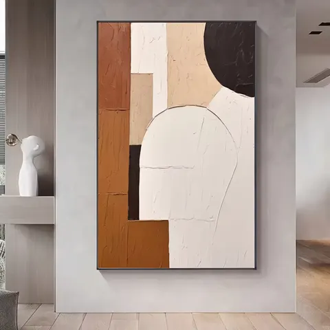 抽象 单幅 装饰画 现代简约 客厅背景墙挂画 手绘油画