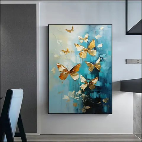 2026 Butterfly Hand-painted Living Room Decor Painting Home Decorative Painting Corridor Background Wall Art Home Decor