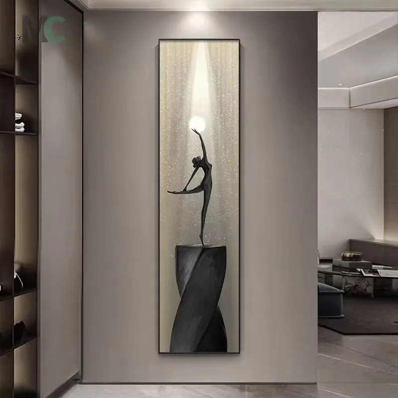 2026 New Luxury Porch Hanging Painting Abstract Art Model Room Entrance Wall Art Home Decor Hotel Corridor Murals