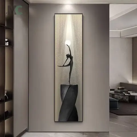 2026 New Luxury Porch Hanging Painting Abstract Art Model Room Entrance Wall Art Home Decor Hotel Corridor Murals