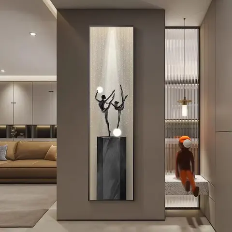 2026 New Luxury Porch Hanging Painting Abstract Art Model Room Entrance Wall Art Home Decor Hotel Corridor Murals