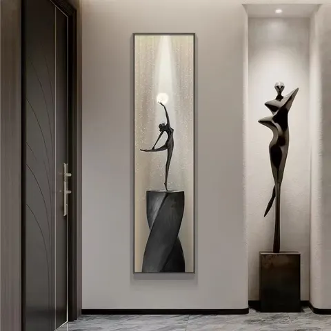 2026 New Luxury Porch Hanging Painting Abstract Art Model Room Entrance Wall Art Home Decor Hotel Corridor Murals