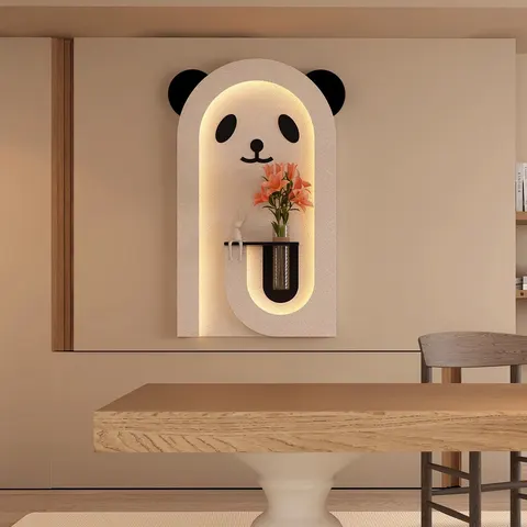 2026 Year 56*87 cm Cartoon Sandstone Home Decor Painting Background Wall Hydroponic Plants Glowed LED Painting
