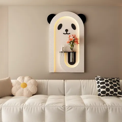 2026 Year 56*87 cm Cartoon Sandstone Home Decor Painting Background Wall Hydroponic Plants Glowed LED Painting