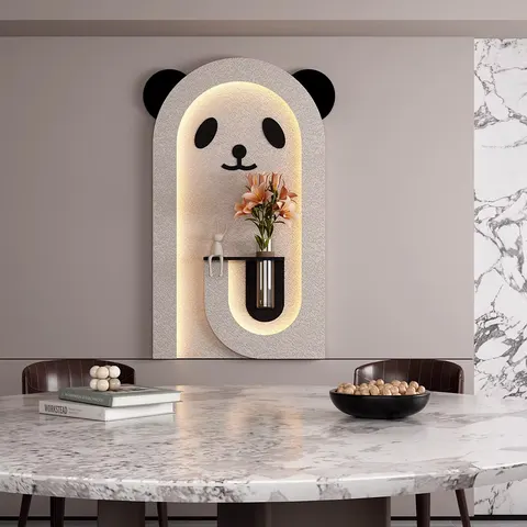 2026 Year 56*87 cm Cartoon Sandstone Home Decor Painting Background Wall Hydroponic Plants Glowed LED Painting