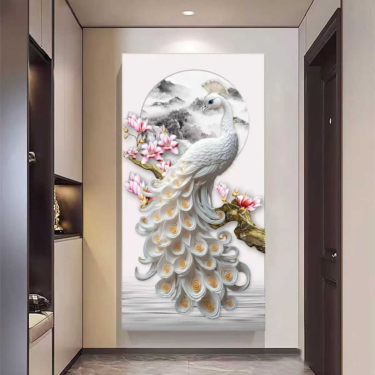 植物 单幅 装饰画 现代简约 客厅背景墙挂画 砂岩浮雕