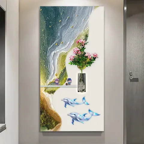 植物 单幅 装饰画 现代简约 客厅背景墙挂画 砂岩浮雕