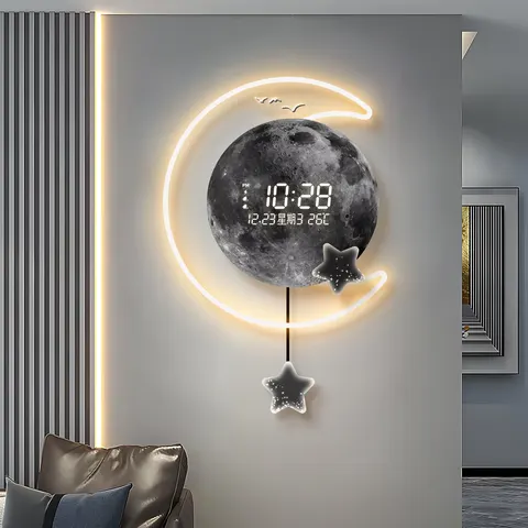 2026 Year High-definition Printing Luxury Grand and Imposing Moon Art Decor Painting Creativity Restaurant Acrylic LED Painting