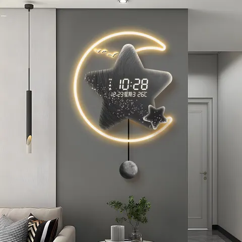 2026 Year High-definition Printing Luxury Grand and Imposing Moon Art Decor Painting Creativity Restaurant Acrylic LED Painting