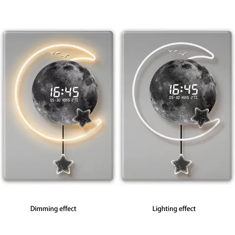 2026 Year High-definition Printing Luxury Grand and Imposing Moon Art Decor Painting Creativity Restaurant Acrylic LED Painting