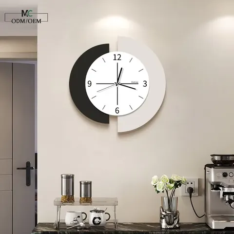 2026 Year Living Room Art Wall Clock Sophistication Multi-layered Combined Sandstone Painting