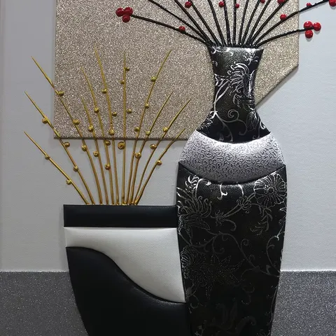 抽象 单幅 装饰画 轻奢风 客厅背景墙挂画 手工皮雕
