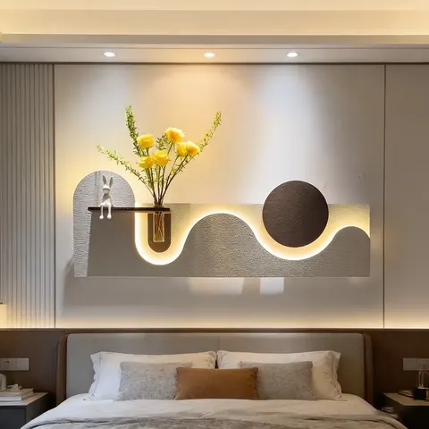 2026 Year New Design Hydroponics Green Plants Sandstone Home Furnishings Decorative Painting With LED Painting