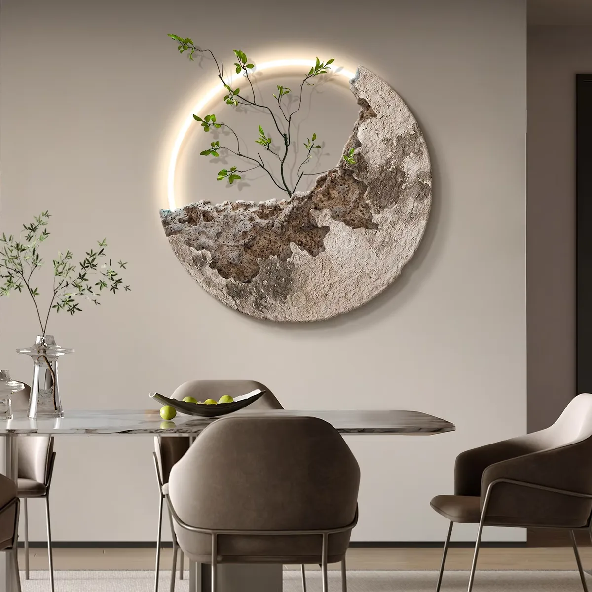 2026 Year New Model Sandstone Fabric Art Home Decor Painting Restaurant Background Wall Acrylic LED Painting