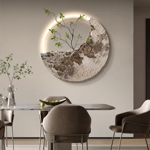 2026 Year New Model Sandstone Fabric Art Home Decor Painting Restaurant Background Wall Acrylic LED Painting