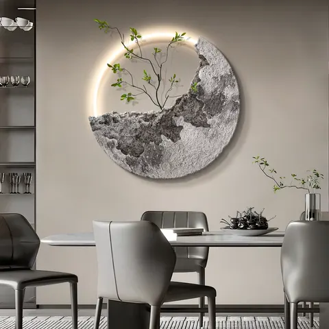 2026 Year New Model Sandstone Fabric Art Home Decor Painting Restaurant Background Wall Acrylic LED Painting