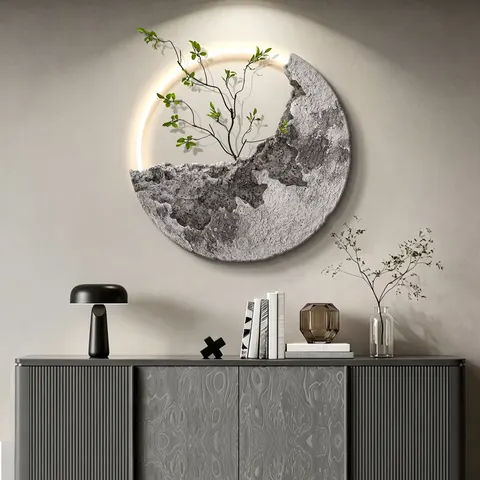2026 Year New Model Sandstone Fabric Art Home Decor Painting Restaurant Background Wall Acrylic LED Painting