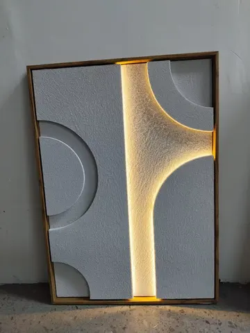 2026 Years New Design Sandstone with Borders Art Home Decor Painting Combined LED Wall Decor Painting