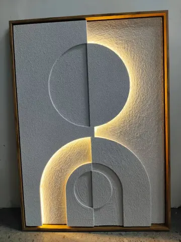 2026 Years New Design Sandstone with Borders Art Home Decor Painting Combined LED Wall Decor Painting