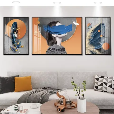 人物 单幅 装饰画 现代简约 客厅背景墙挂画 晶瓷画