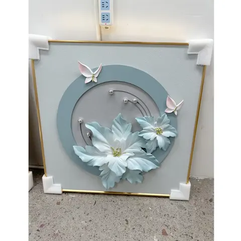 3D Stereoscopic Relief Sculpture Art Home Decor Painting Background Wall Glowed LED Decor Painting