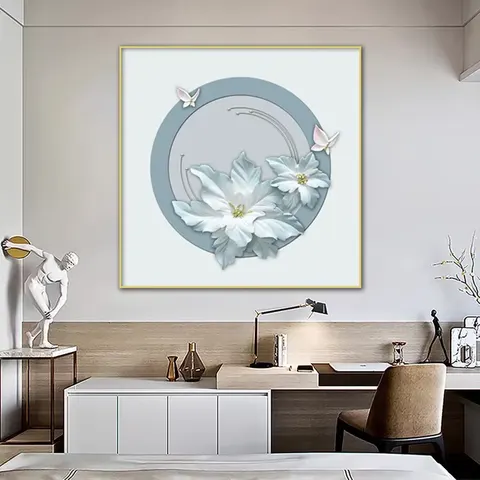 抽象 单幅 装饰画 现代简约 客厅背景墙挂画 LED带灯画