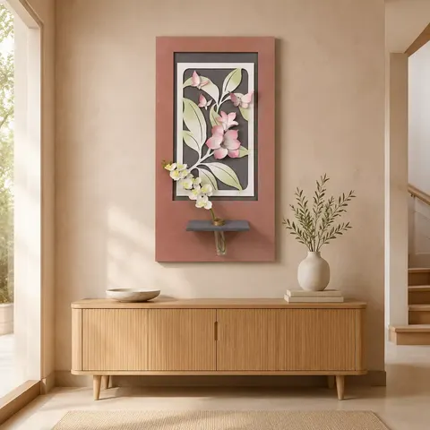 植物 单幅 装饰画 现代简约 客厅背景墙挂画 LED带灯画