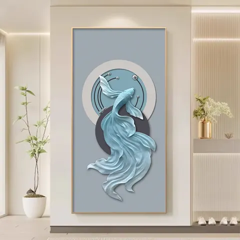 3D Three-dimensional Relief Art Home Decor Painting Glowed LED Decor Painting Corridor Background Wall Modern Painting