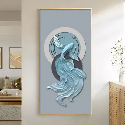 抽象 单幅 装饰画 现代简约 玄关背景墙挂画 LED带灯画