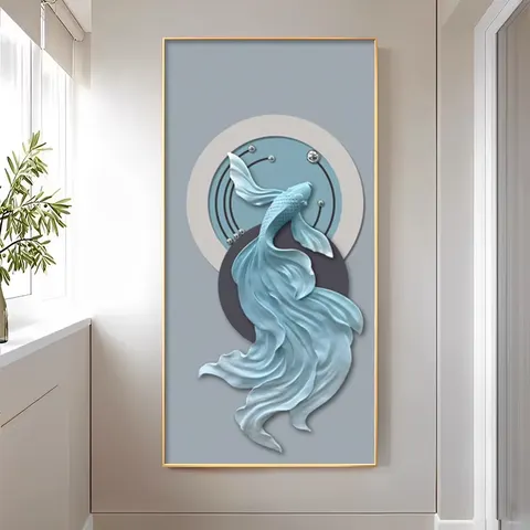 抽象 单幅 装饰画 现代简约 玄关背景墙挂画 LED带灯画