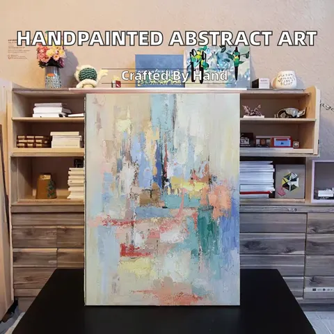 50% Handpainted Abstract Landscape Modern Custom Oil Painting on Canvas Wall Art for Living Room Decor