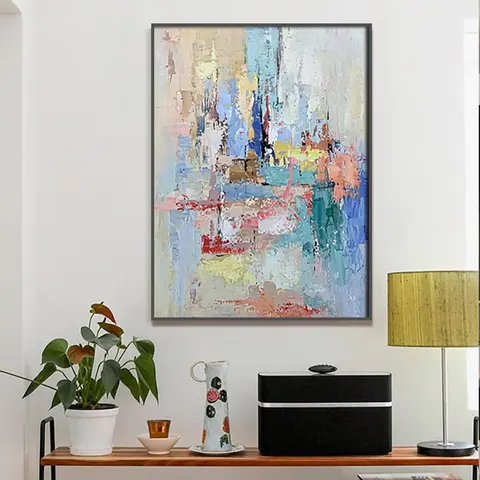 50% Handpainted Abstract Landscape Modern Custom Oil Painting on Canvas Wall Art for Living Room Decor