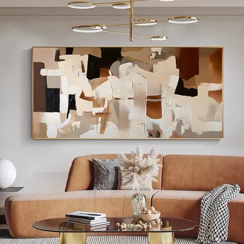 Abstract Landscape Canvas Wall Art for Living Room Oil Painting Still Life Design Easy Mount