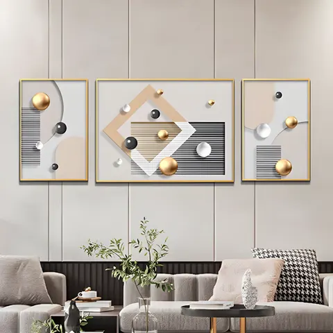抽象 单幅 装饰画 北欧风 客厅背景墙挂画 晶瓷画