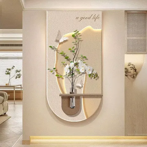 Abstraction Art Home Furnishings Decorative Painting Hydroponics Green Plants Sandstone Wall Painting