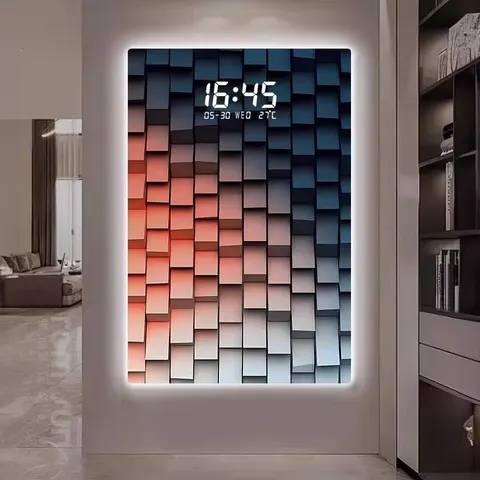 Abstraction Digital Display Entrance Hall Art Home Decor Painting Corridor Background Wall LED Decor Painting