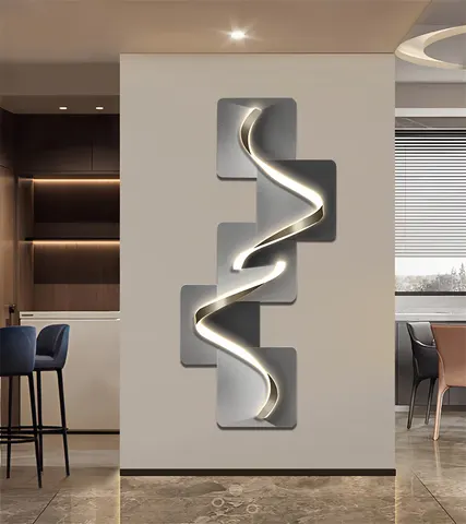 Abstraction Geometry Entrance Hall Home Furnishings Decoration Painting Stripes Art Glowed LED Painting