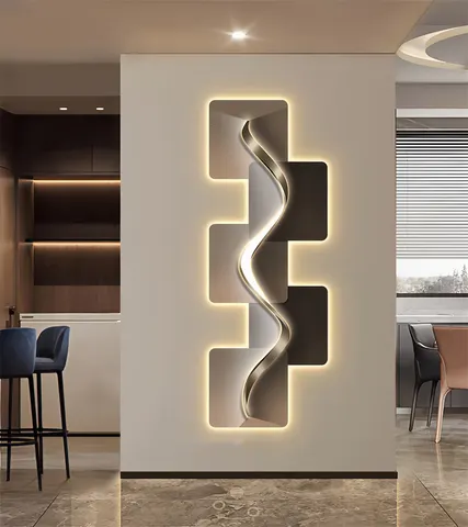 Abstraction Geometry Entrance Hall Home Furnishings Decoration Painting Stripes Art Glowed LED Painting