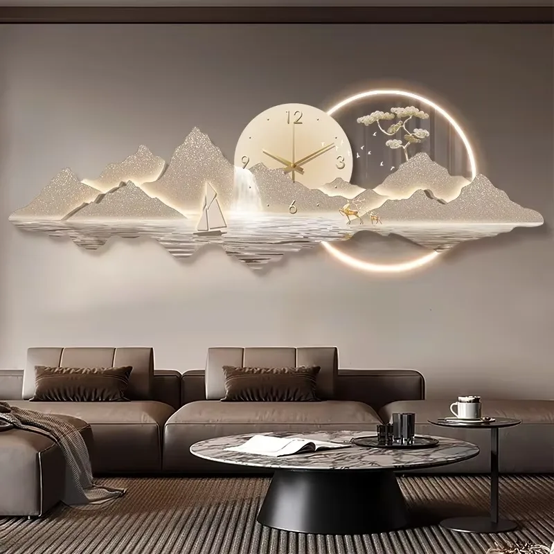 山水 单幅 装饰画 现代简约 客厅背景墙挂画 晶瓷画