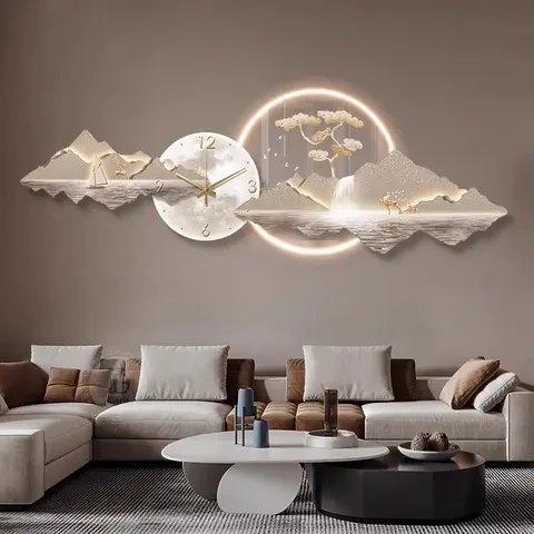 山水 单幅 装饰画 现代简约 客厅背景墙挂画 晶瓷画