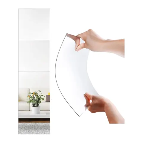 Acrylic Full Length Wall and Tiles Shatterproof Mirror Wall-mounted Full Body or Tiles for Bedroom  Room Mirror