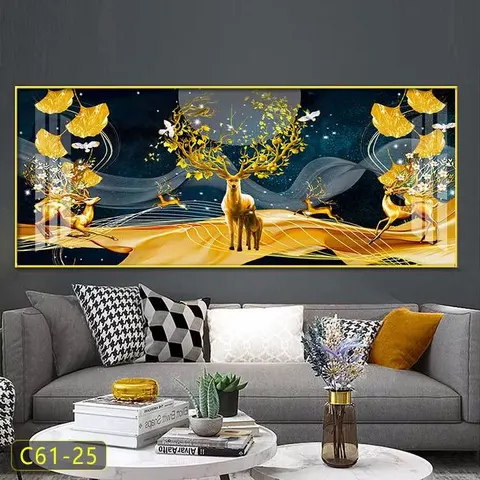 Advanced Living Room Wall Decor Painting Atmosphere Sofa Background Wall Hanging Painting Bedroom Bedside Elk Landscape Murals