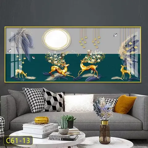 Advanced Living Room Wall Decor Painting Atmosphere Sofa Background Wall Hanging Painting Bedroom Bedside Elk Landscape Murals