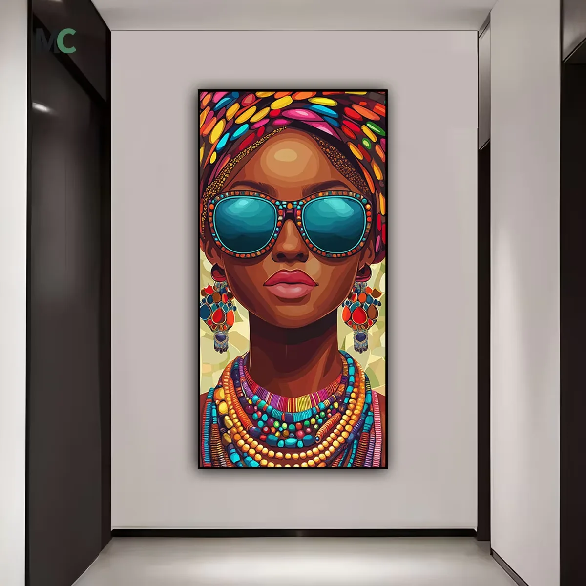 African Woman Art Poster Crystal Porcelain Painting Living Room Home Bedroom Art Home Decor Painting