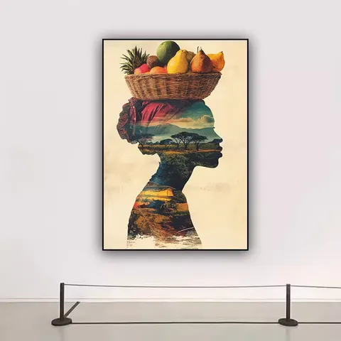 African Women Art Decoration Hanging Paintings Modern Home Living Room Colorful African Tribal Culture Murals